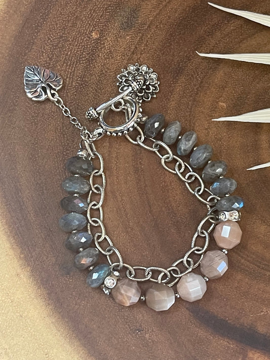 Labradorite Bracelet/ Charm Bracelet