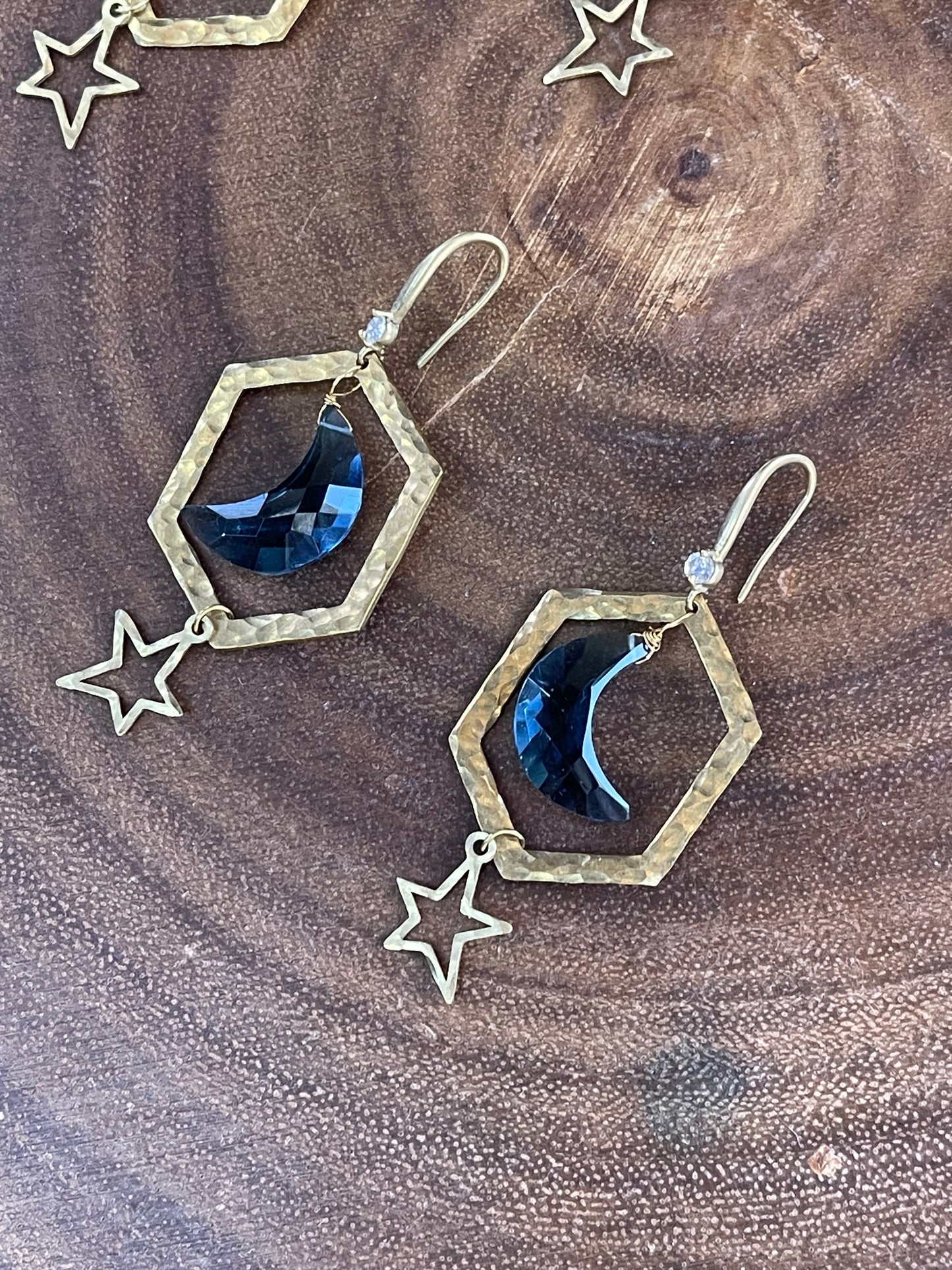 Moon Earrings - Blue Earrings