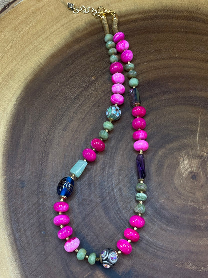 Opal Beaded Necklace