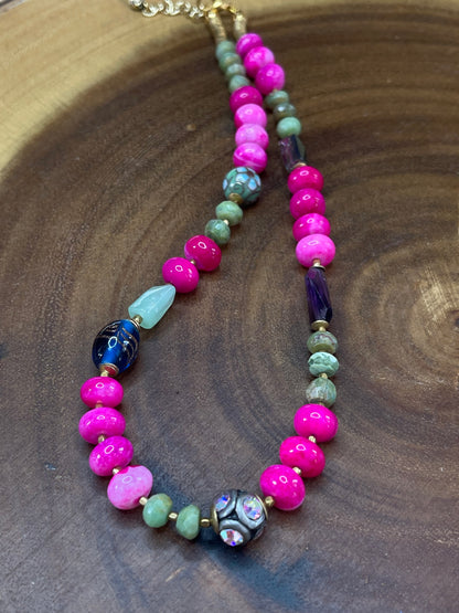 Opal Beaded Necklace