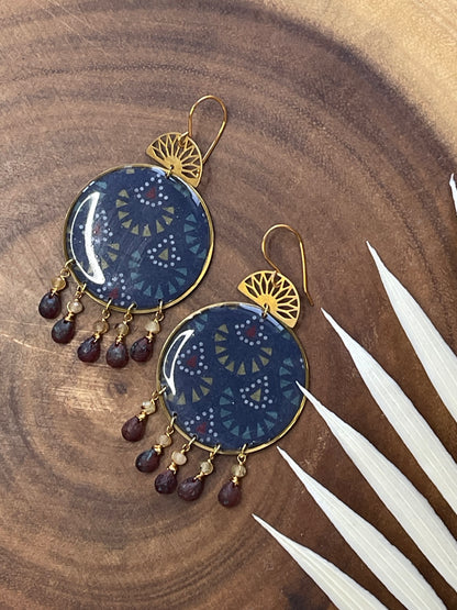 Blue Resin Earrings