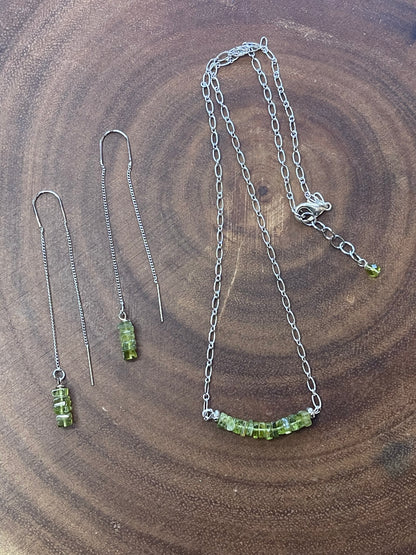 Peridot Jewelry Set - Silver