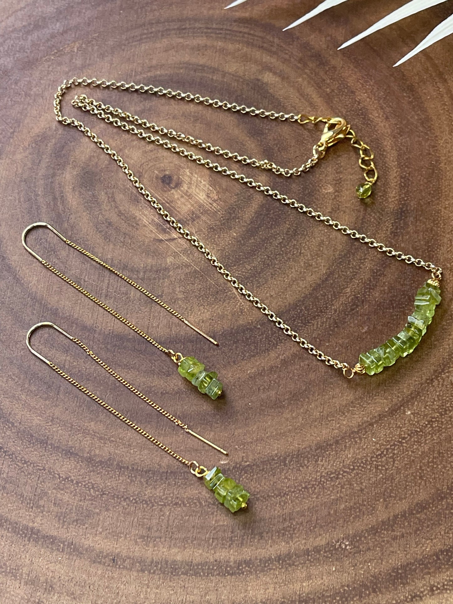 Peridot Jewelry Set -Gold