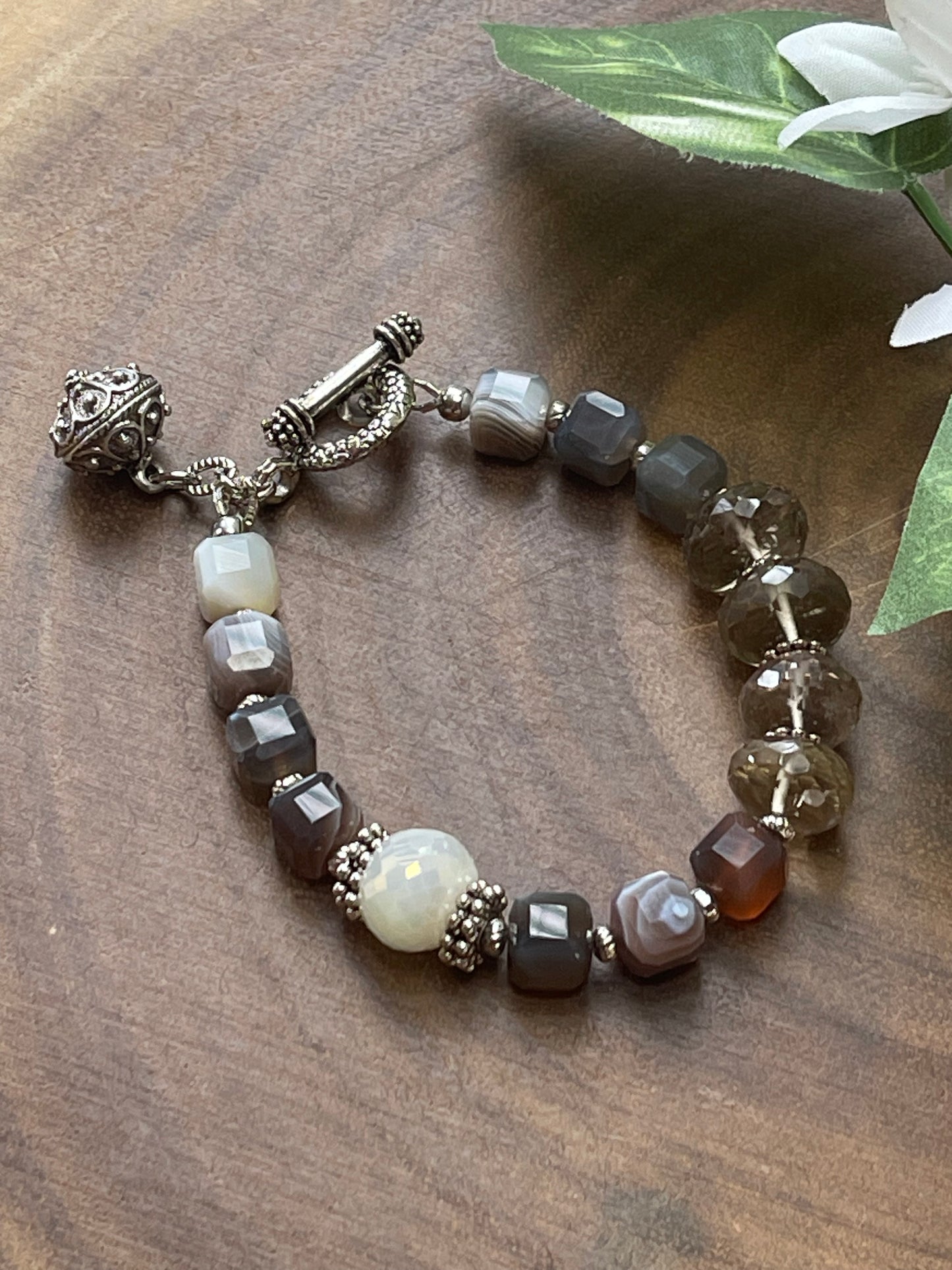 Smoky Quartz /Botswana Bracelet