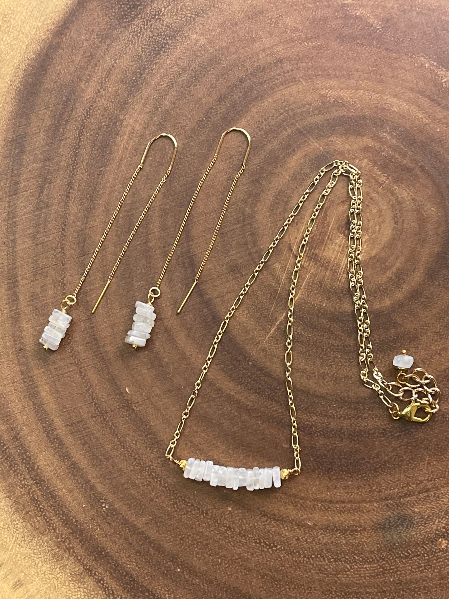 Rainbow Moonstone Jewelry Set