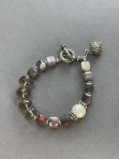 Smoky Quartz /Botswana Bracelet