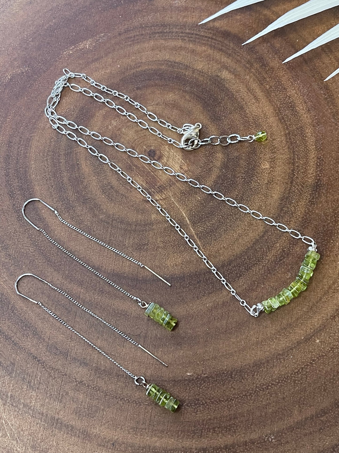 Peridot Jewelry Set - Silver