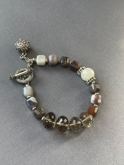 Smoky Quartz /Botswana Bracelet