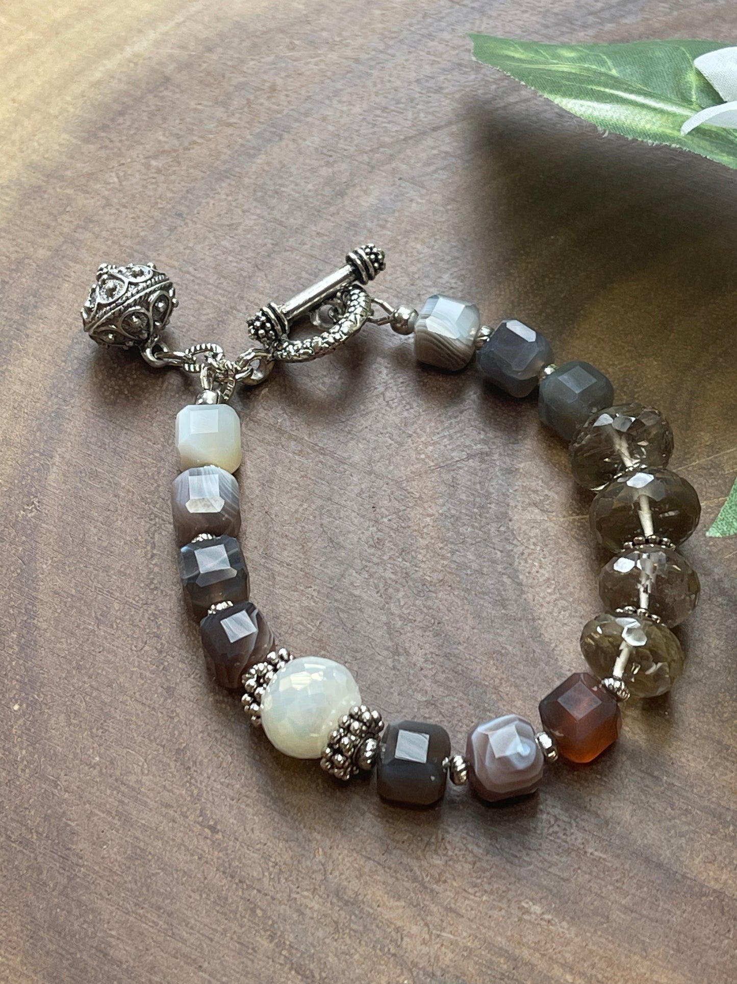 Smoky Quartz /Botswana Bracelet