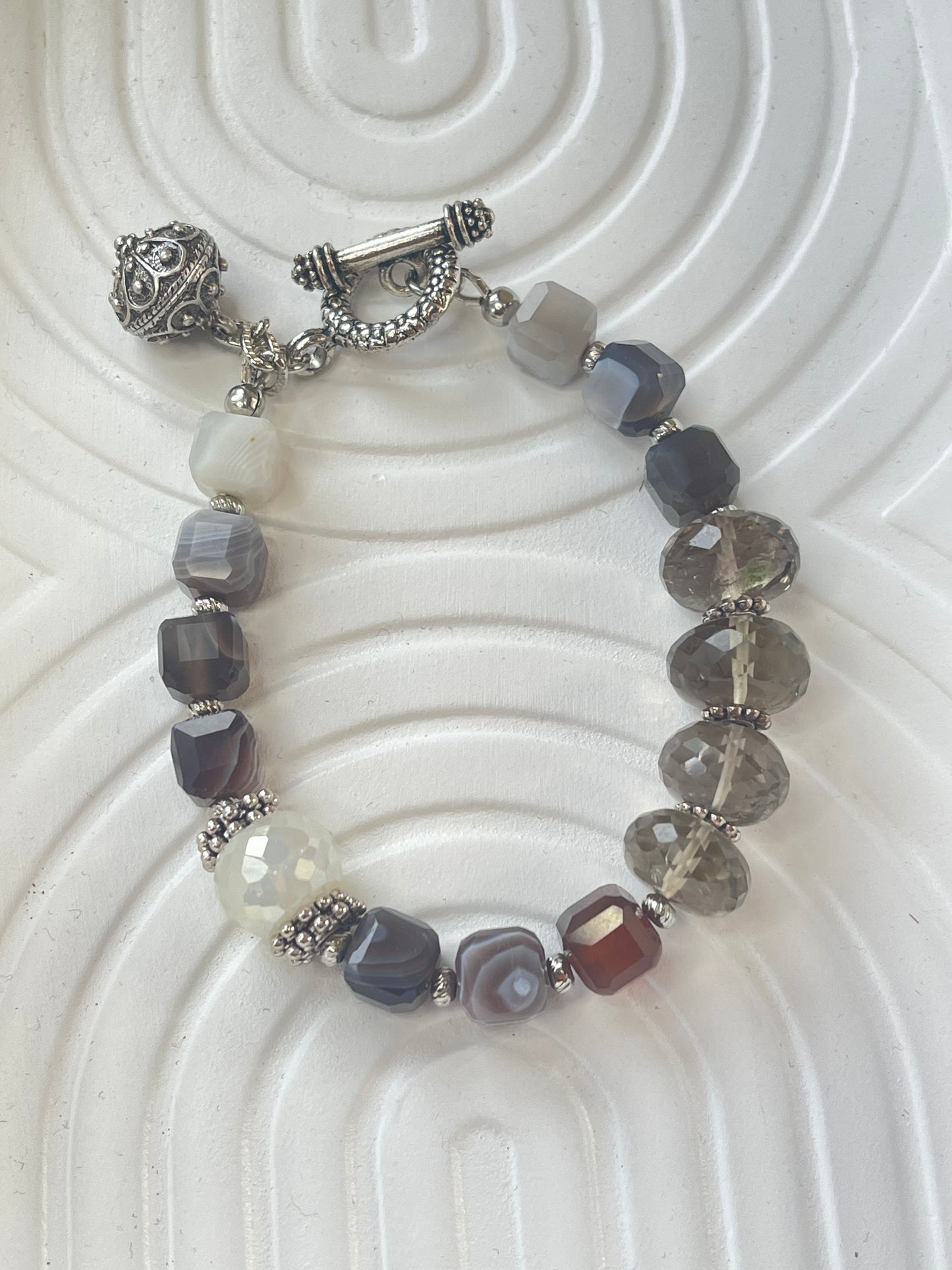 Smoky Quartz /Botswana Bracelet