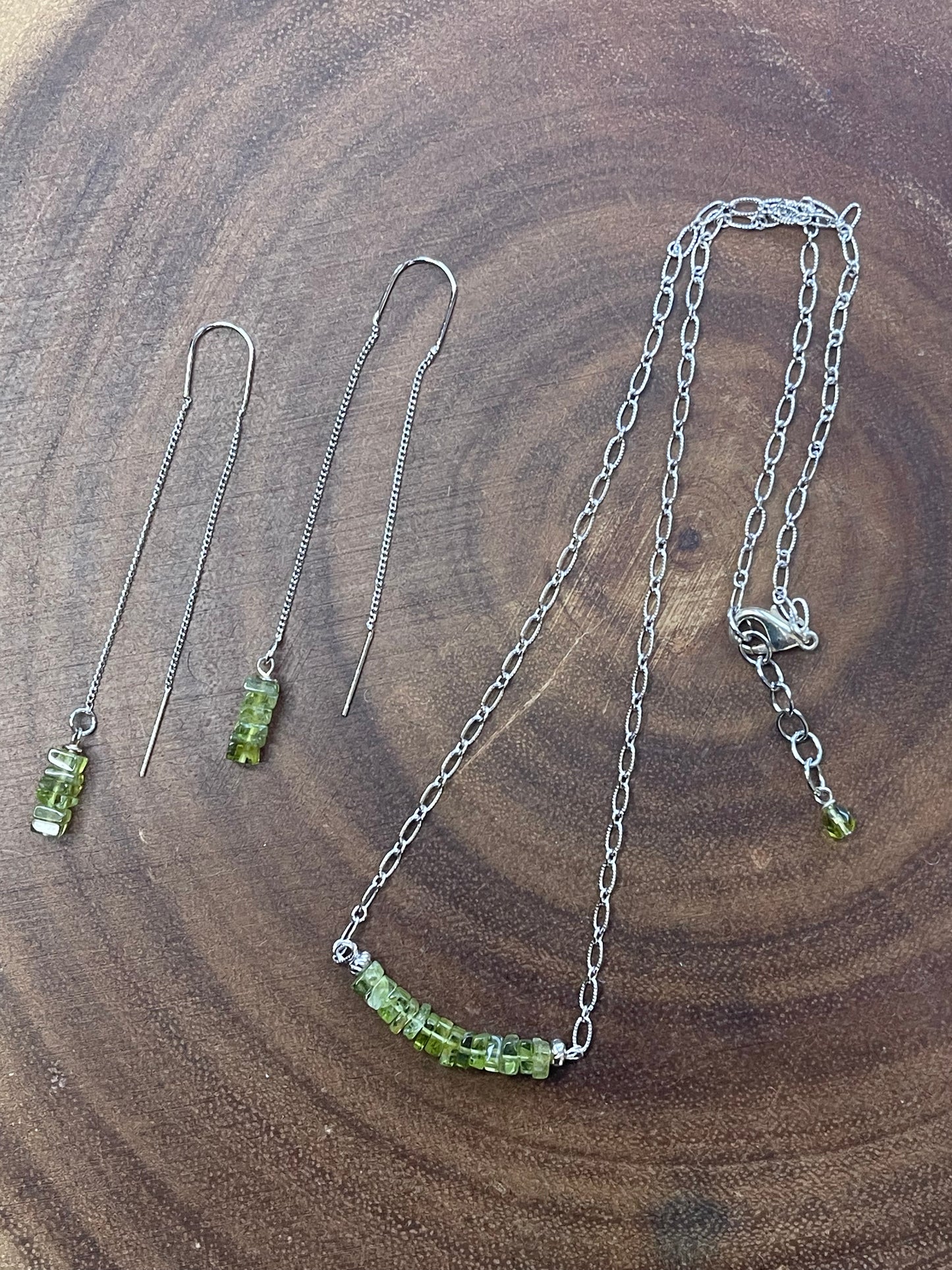 Peridot Jewelry Set - Silver