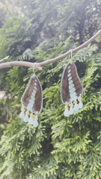 Amazonite Butterfly Earrings