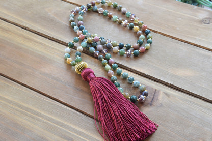 Ocean Jasper Tassel Necklace