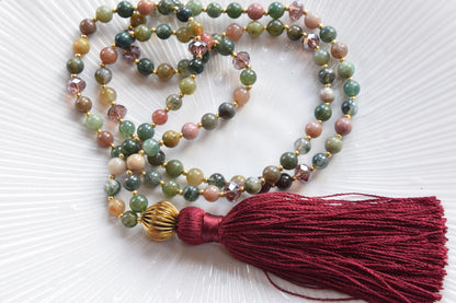 Ocean Jasper Tassel Necklace