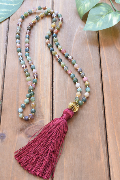 Ocean Jasper Tassel Necklace