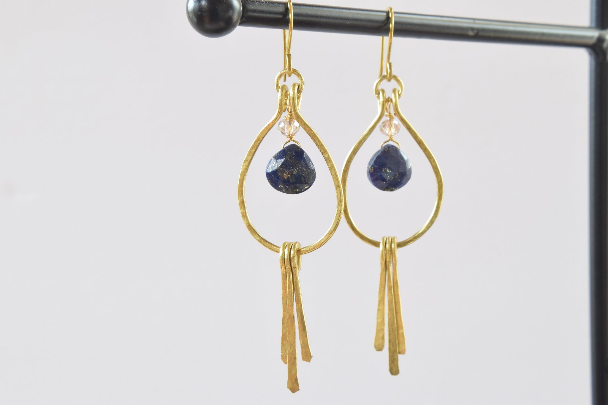Lapis Lazuli Hoop Earrings – Willow West Jewelry