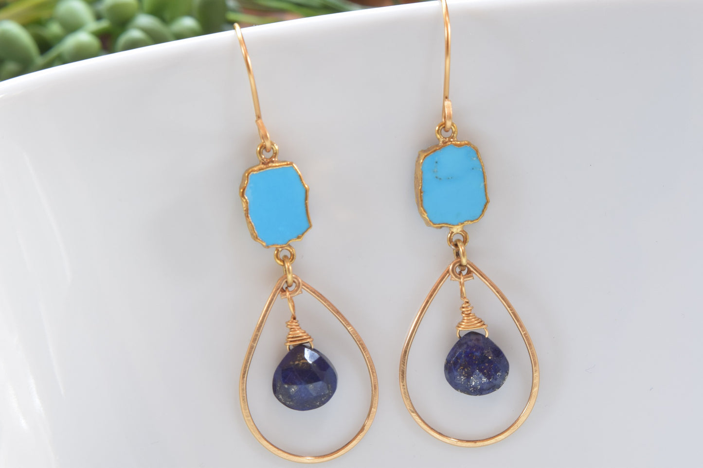 Lapis and Turquoise Earrings