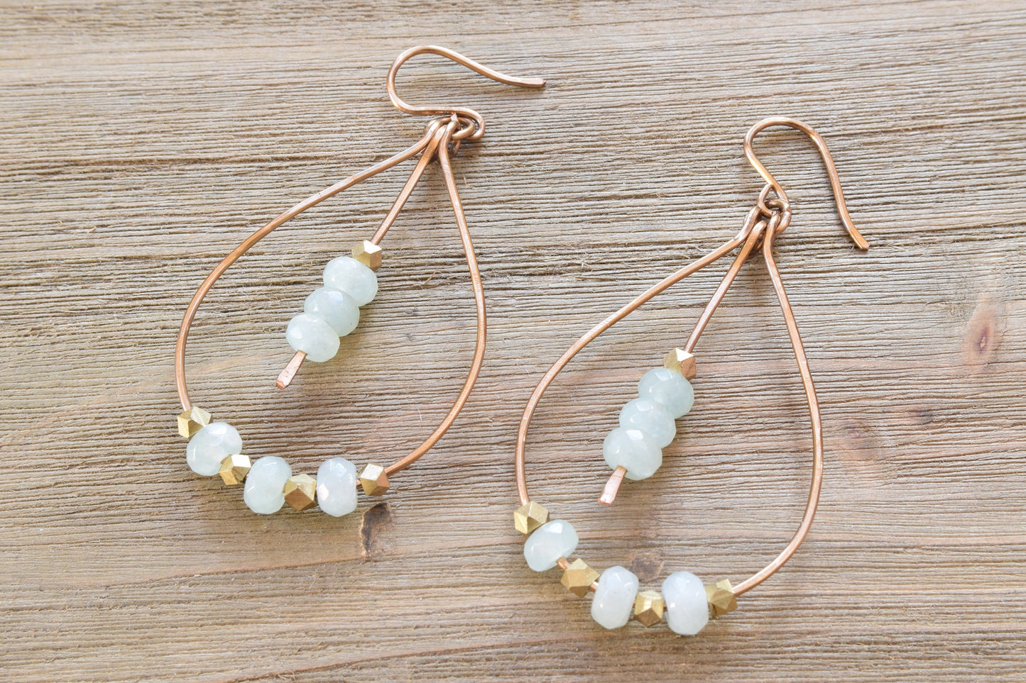 Aventurine Hoop Earrings