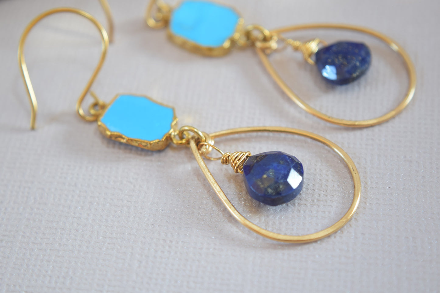 Lapis and Turquoise Earrings