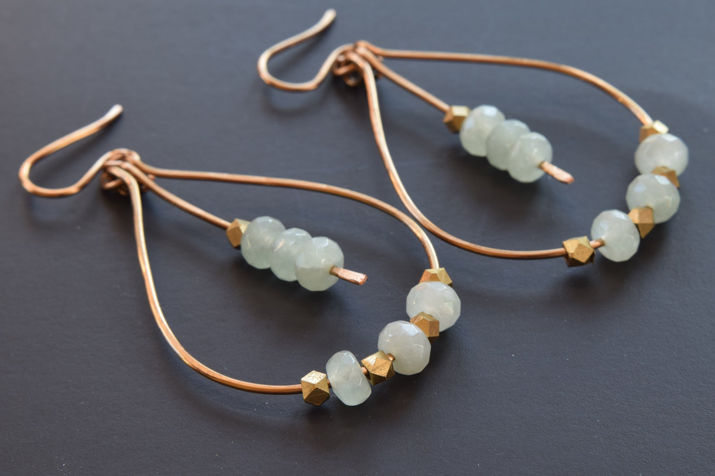 Aventurine Hoop Earrings