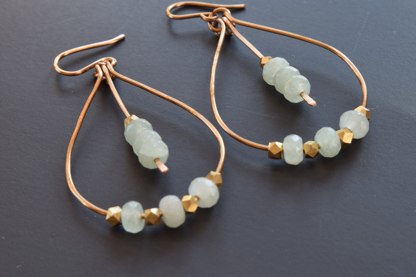 Aventurine Hoop Earrings