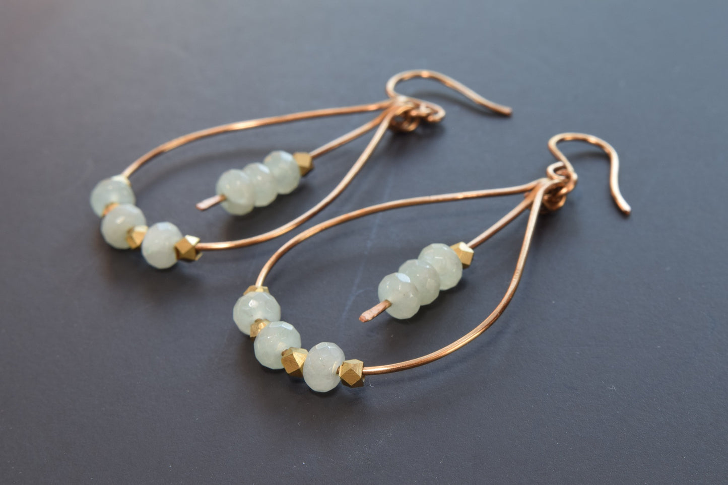 Aventurine Hoop Earrings