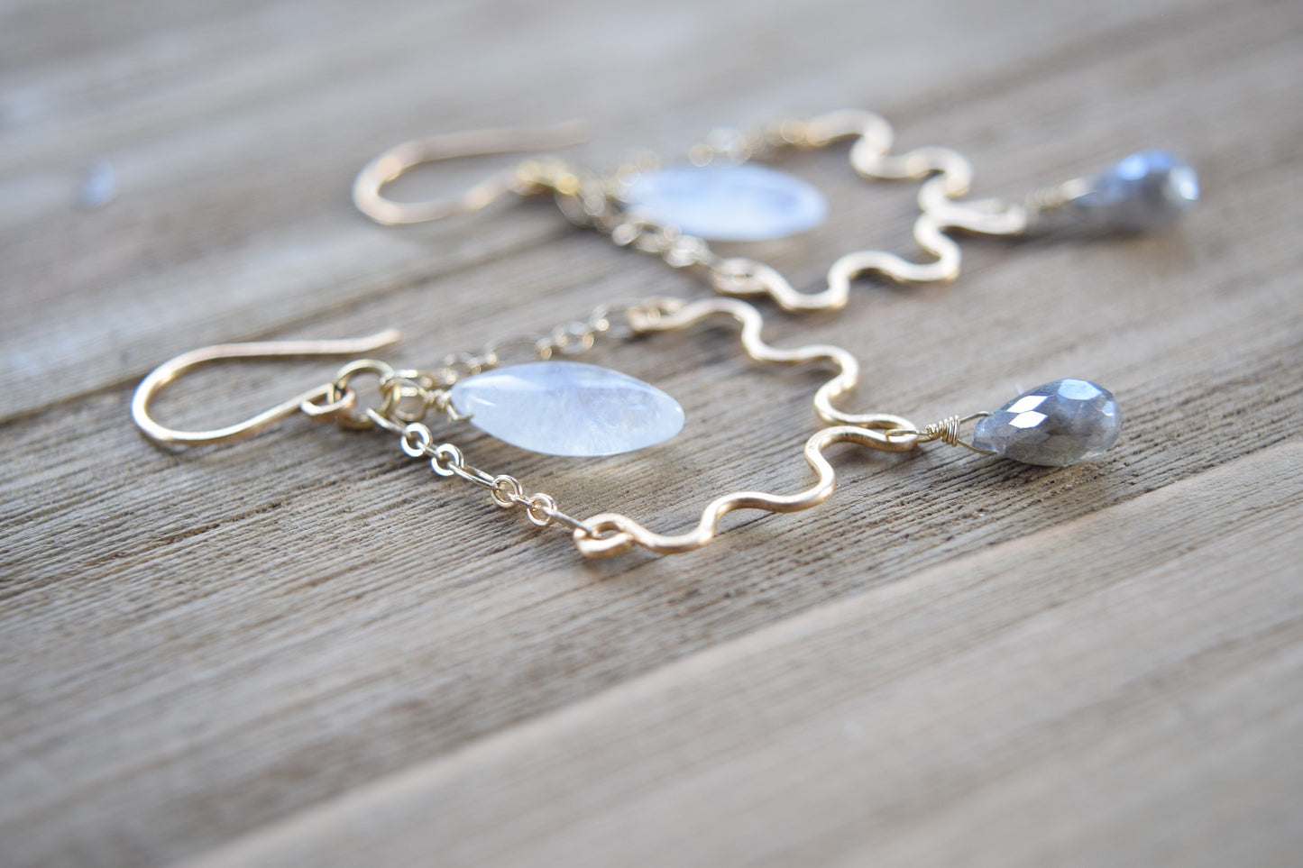 Rainbow Moonstone / Labradorite Earrings