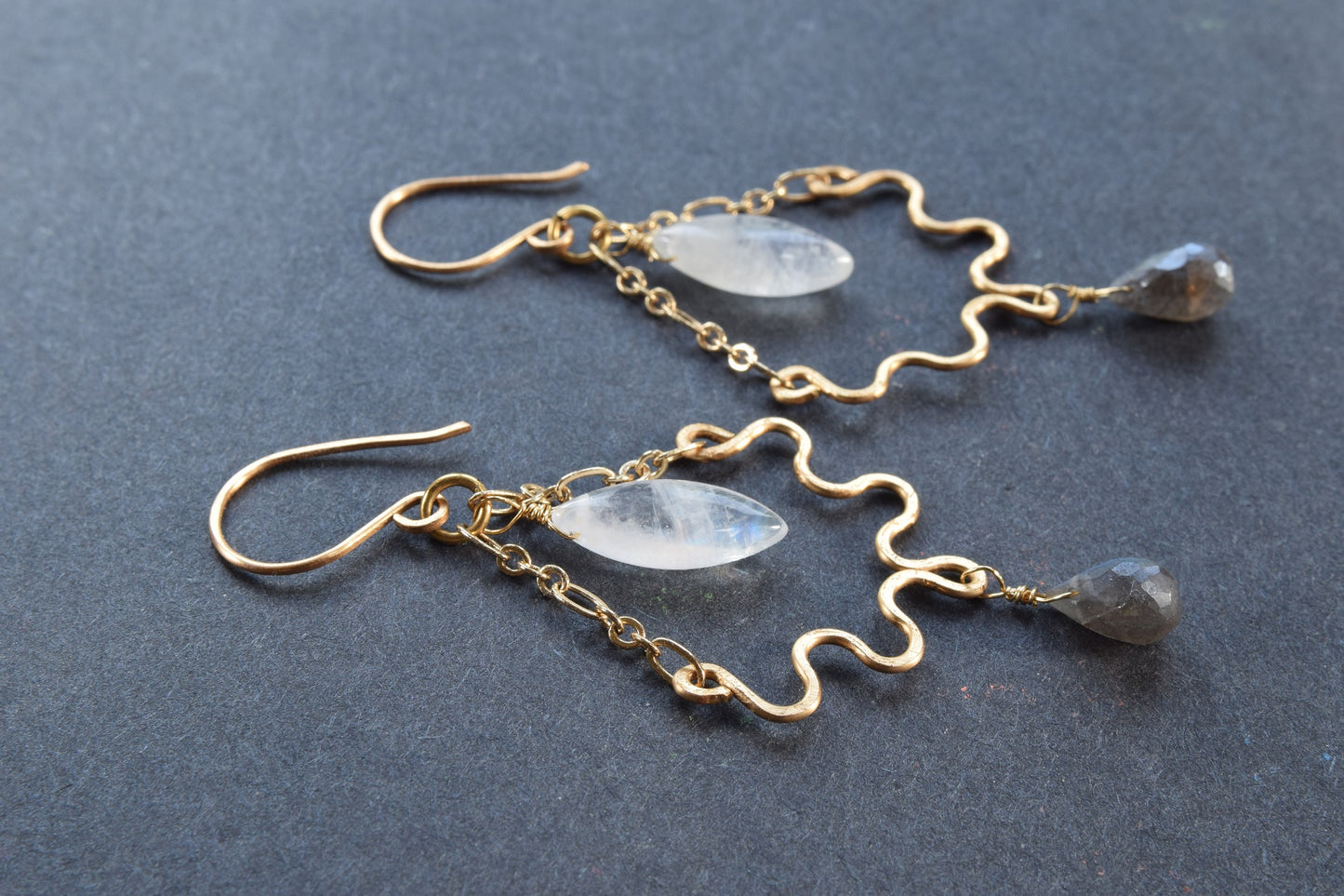 Rainbow Moonstone / Labradorite Earrings