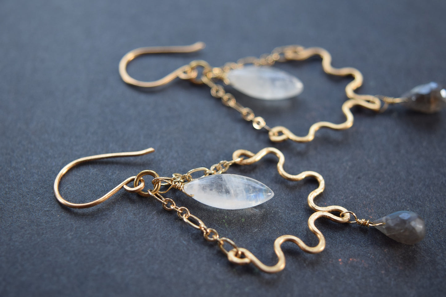 Rainbow Moonstone / Labradorite Earrings