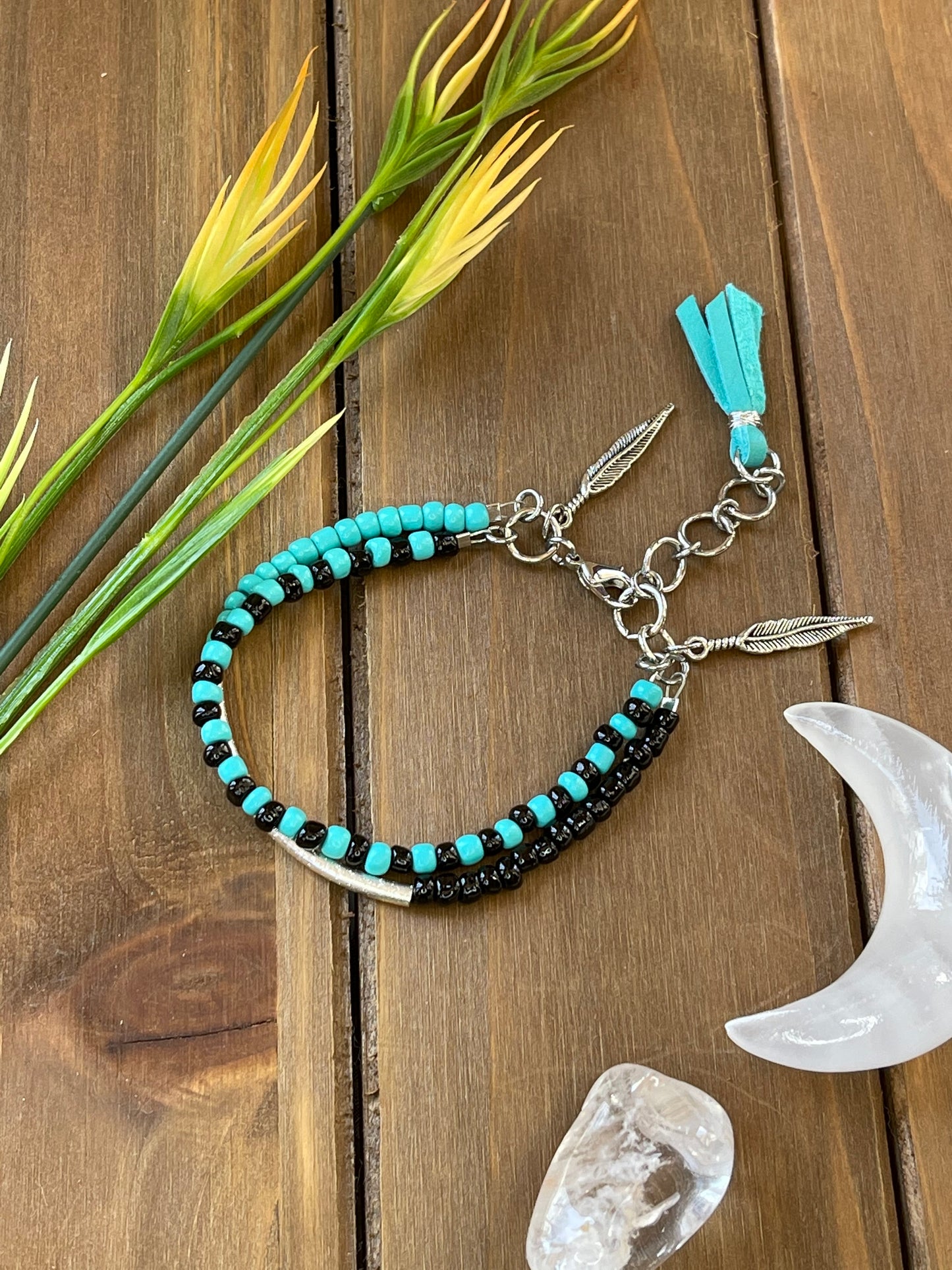 Boho 2 Strand Bracelet / Turquoise