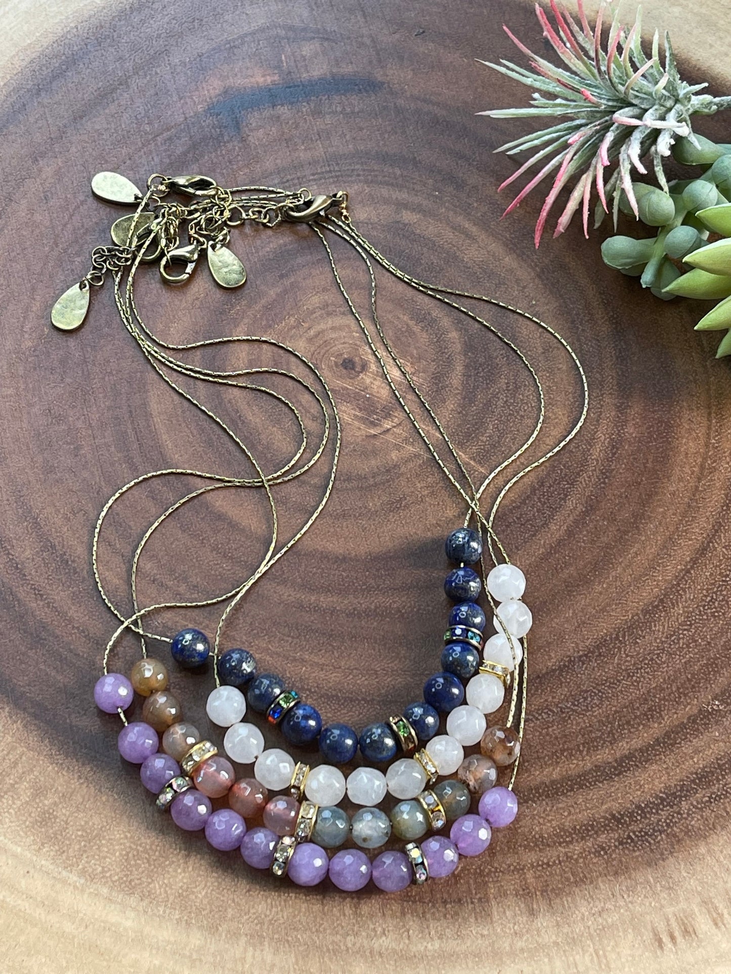 White Jade Beaded Necklace