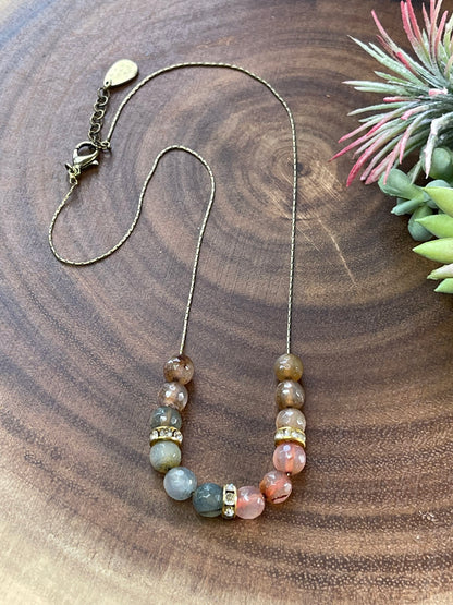 Multi Color Agate Necklace