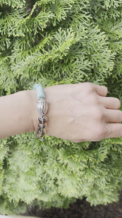 Amazonite / Smoky Quartz Spring Bracelet