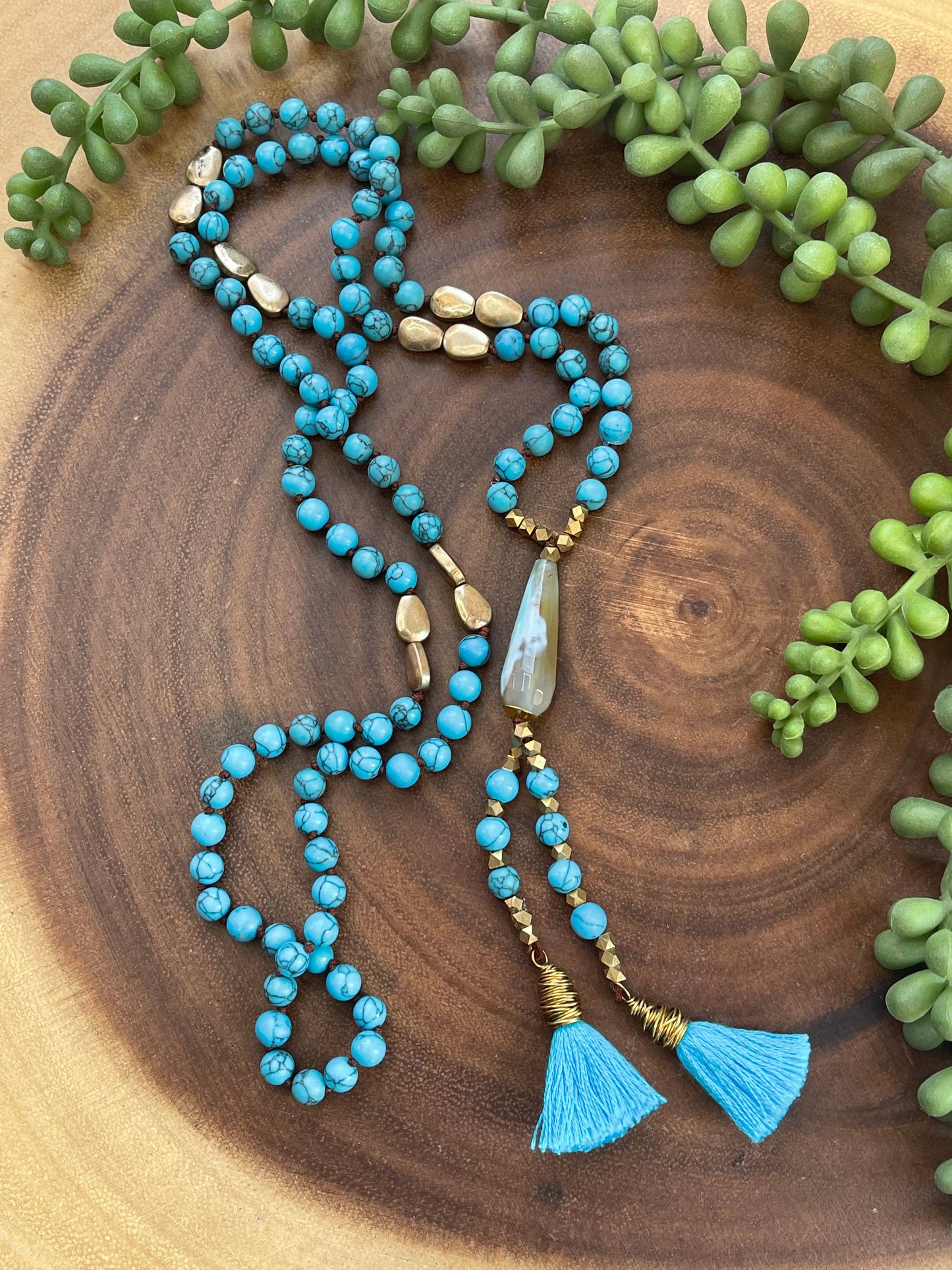 Turquoise Tassel Necklace