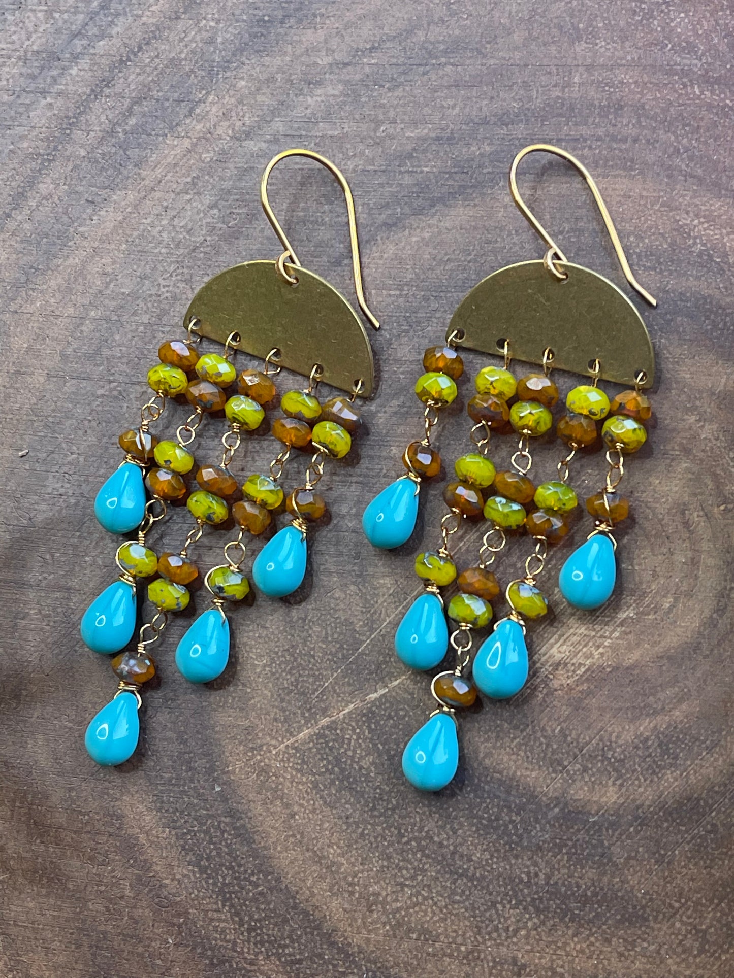 Tropical Beaded Fringe Earrings