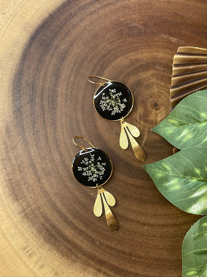 Queen Anne Lace Resin Earrings