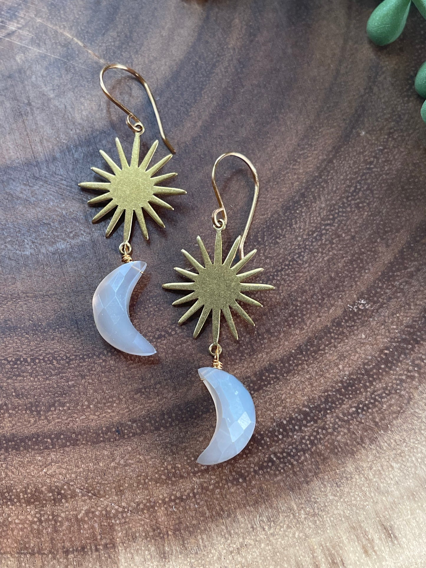 Gray Moonstone Earrings