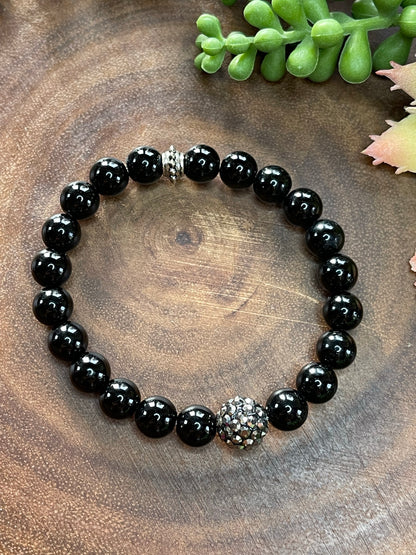 Black Jasper Beaded Bracelet