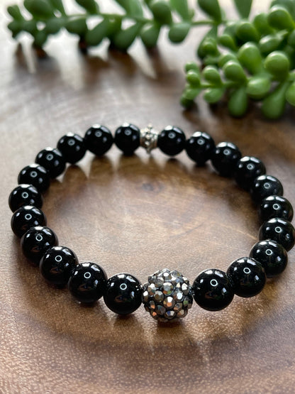 Black Jasper Beaded Bracelet