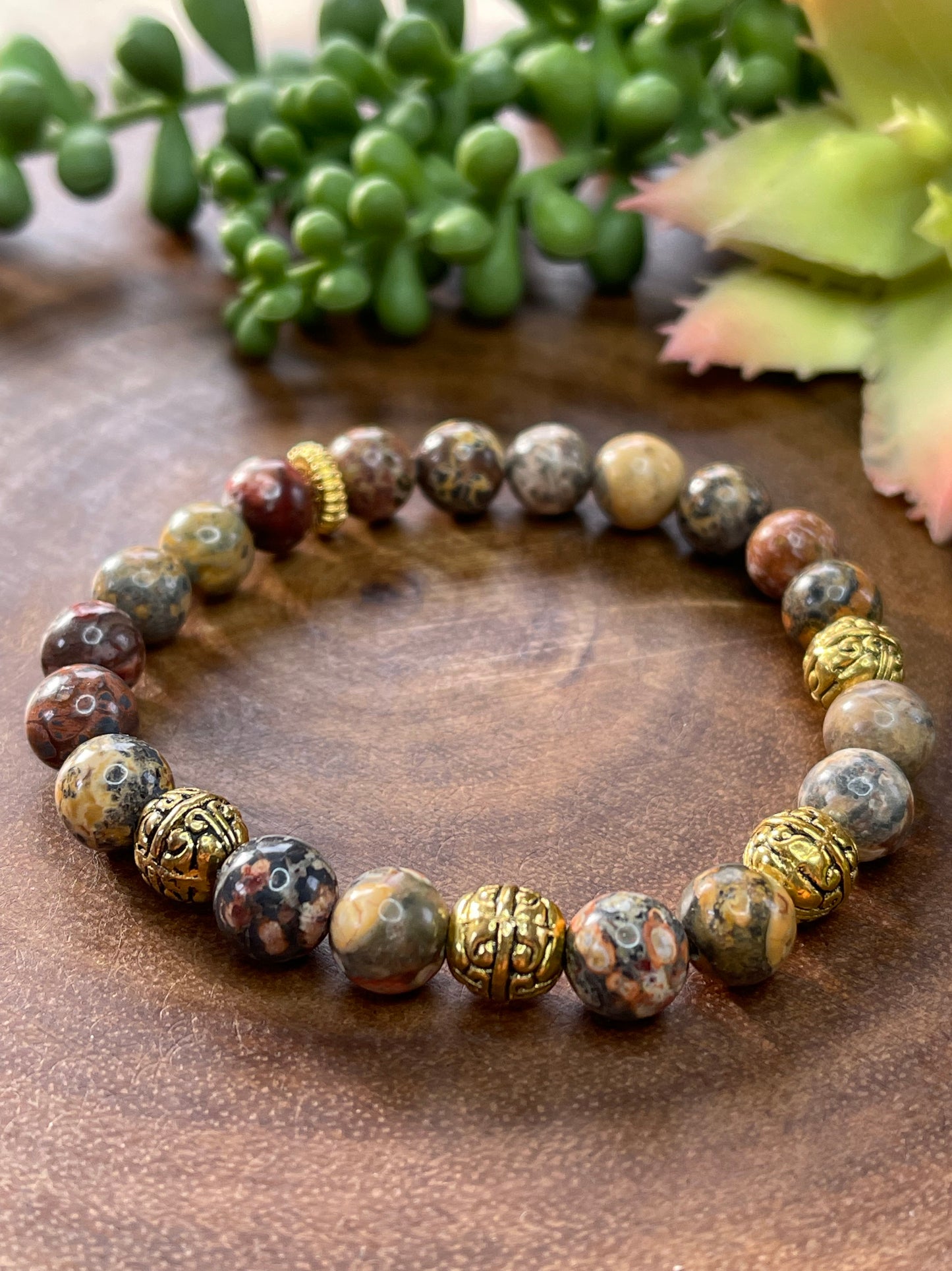 Jasper Beaded Bracelet