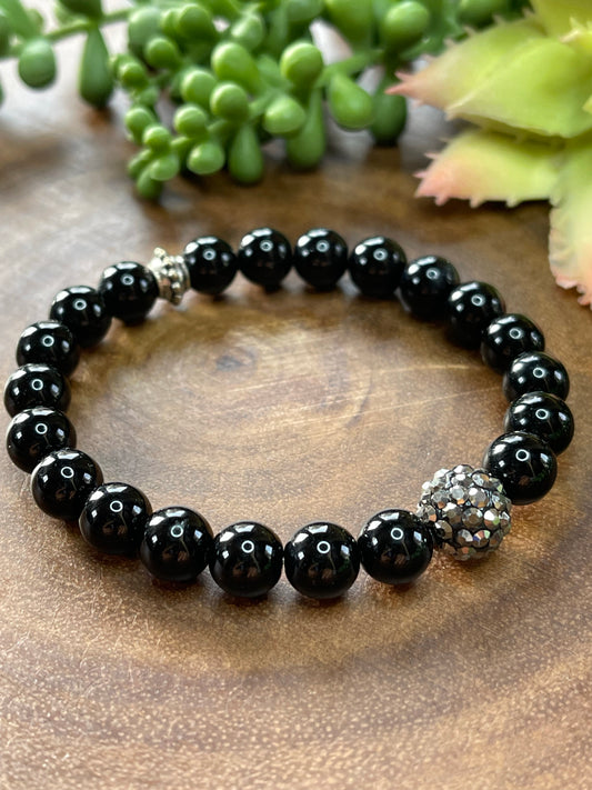 Black Jasper Beaded Bracelet