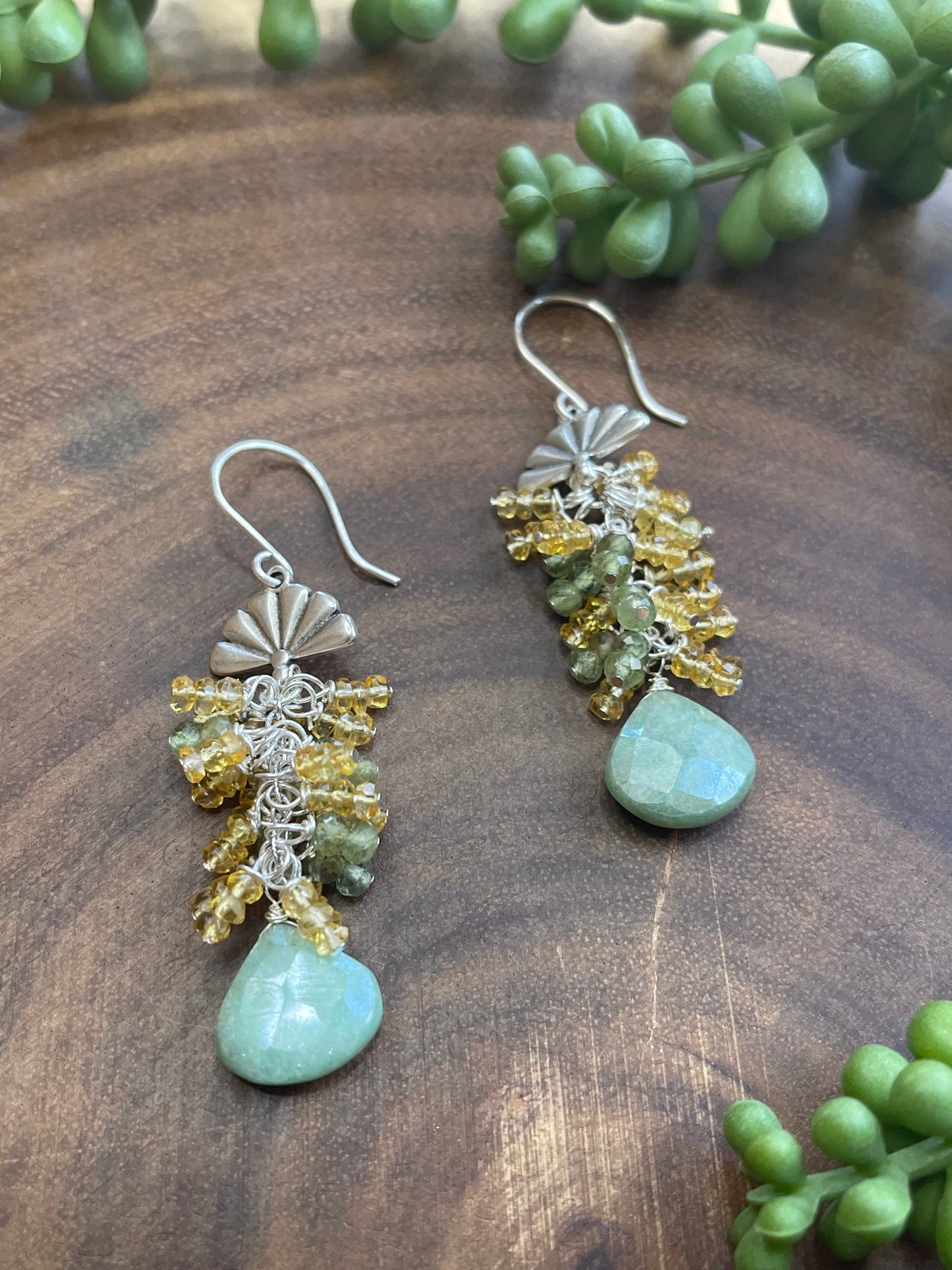 Citrine and Mystic Amazonite Earrings