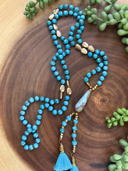 Turquoise Tassel Necklace