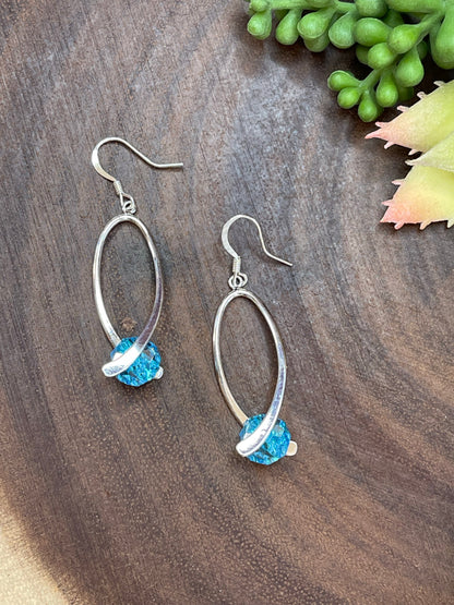 Blue Topaz Crystal Earrings