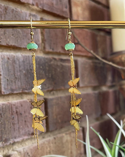 Peruvian Opal Butterfly Earrings