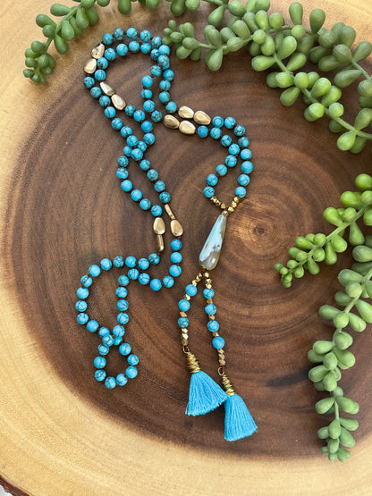 Turquoise Tassel Necklace