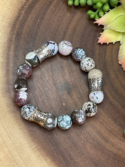 Agate Chunky Beaded Bracelet