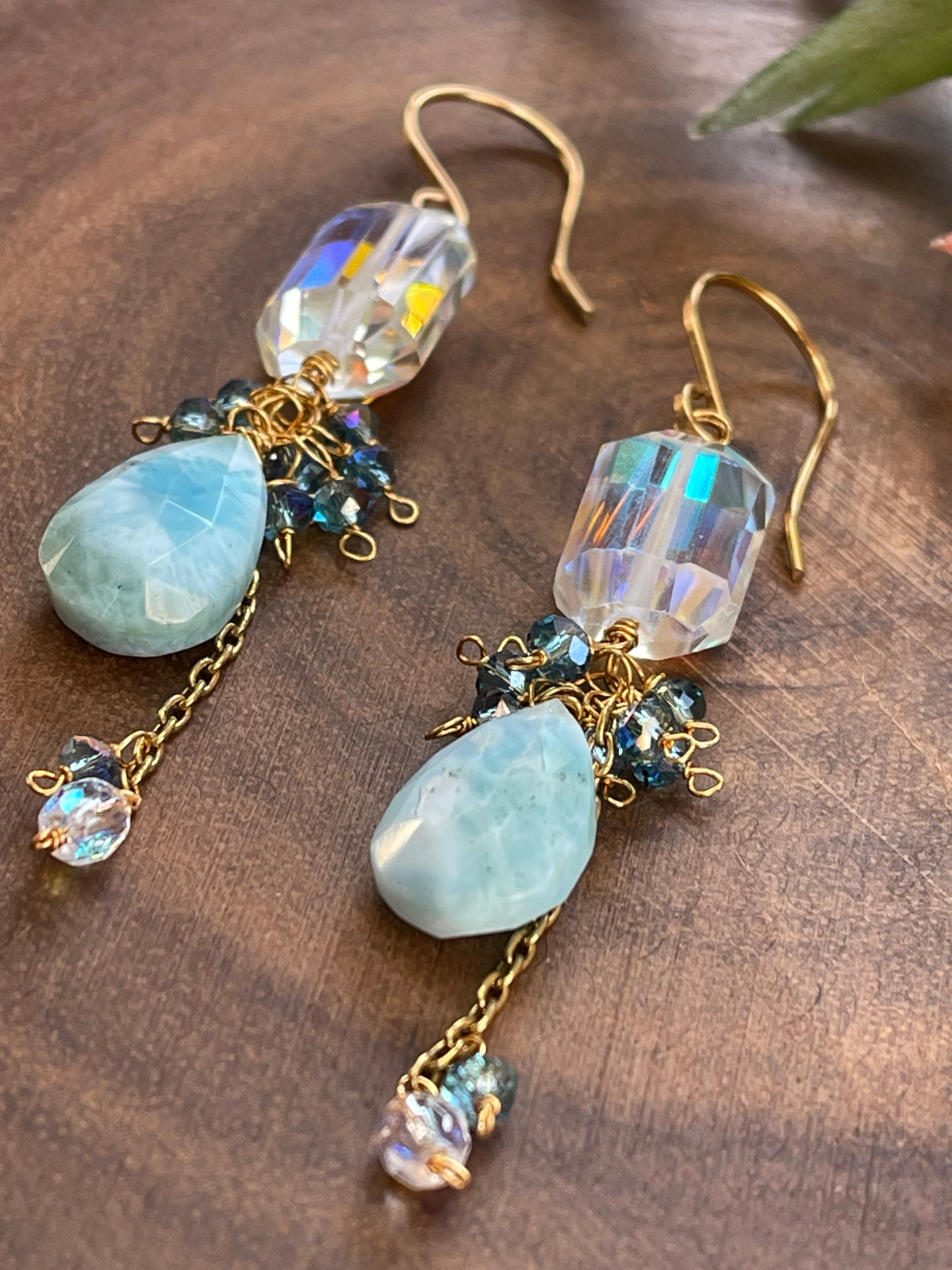 Rainbow hot sale quartz earrings