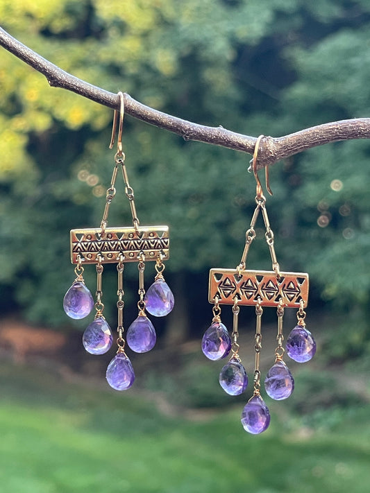 Amethyst Drop Earrings