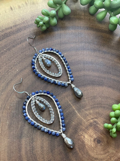 Sodalite / Mystic Labradorite Earrings